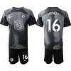 Maillot de Gardien Chelsea MENDY 16 2022-23 Noire Pour Enfant